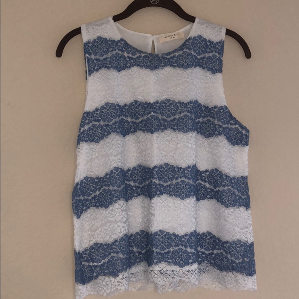 Sophie Rue Blue and White Tank Top
